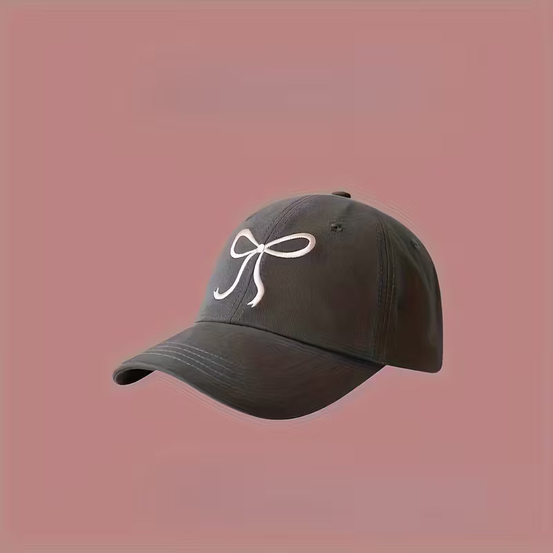 Baseball Cap with Embroidery Bow
