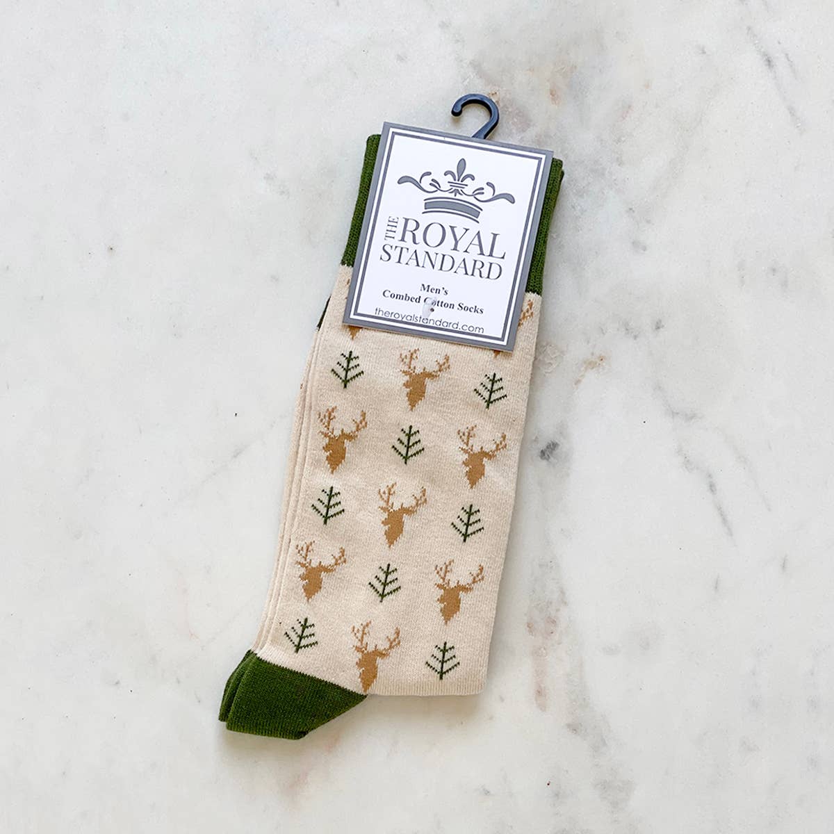 Men's Buck Socks   Taupe/Olive