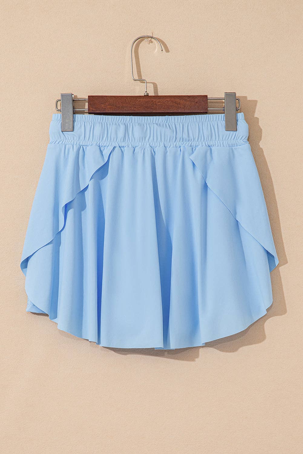 Drawstring Elastic Waist Lined Tennis Skort
