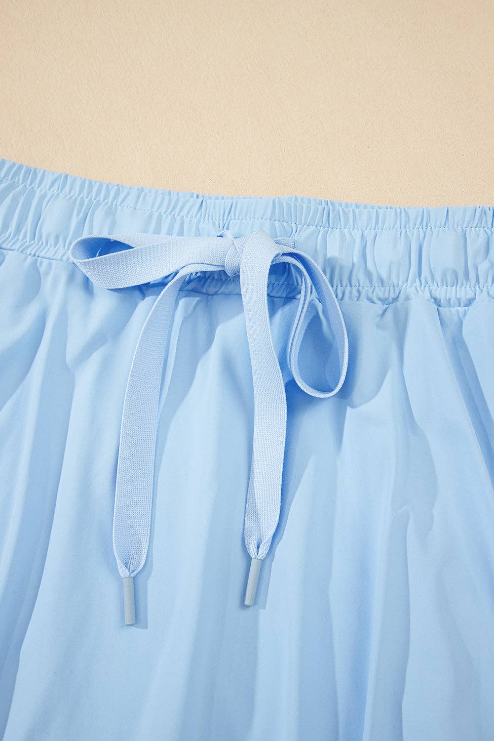 Drawstring Elastic Waist Lined Tennis Skort