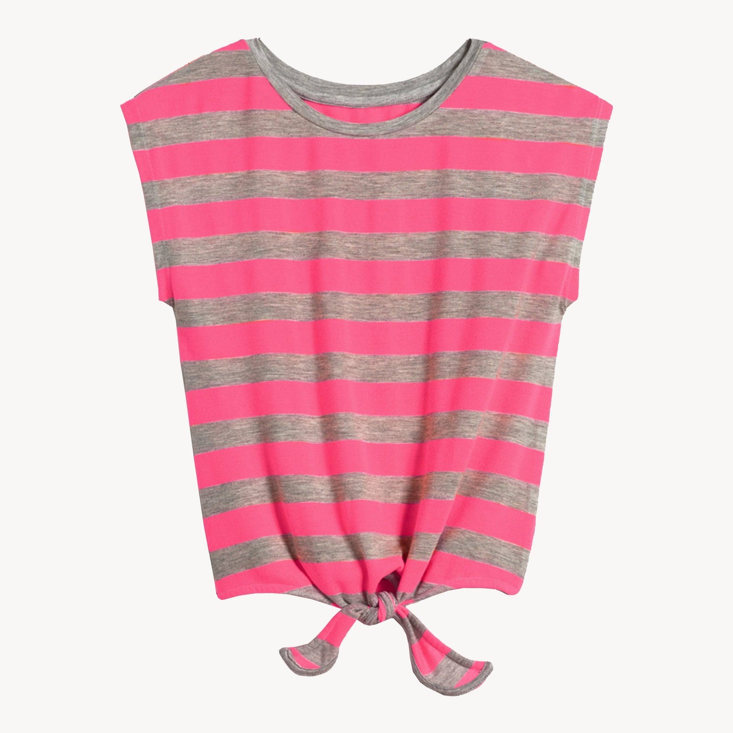 Stripe Tie Front Tee