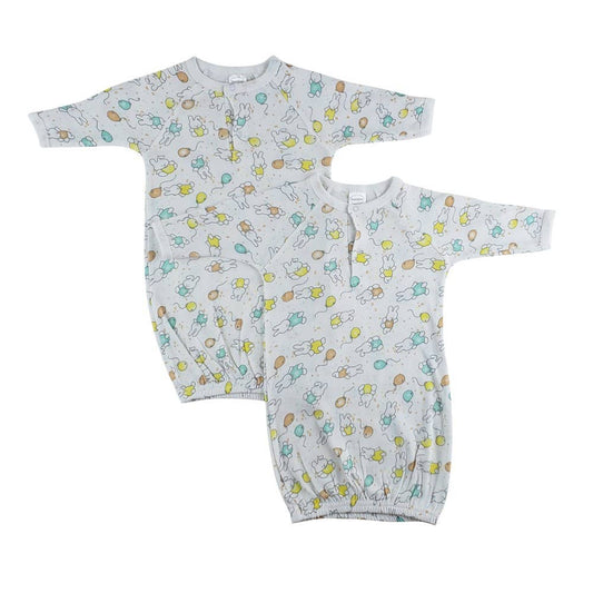 2 Pack - Infant Gowns - Bunny Print