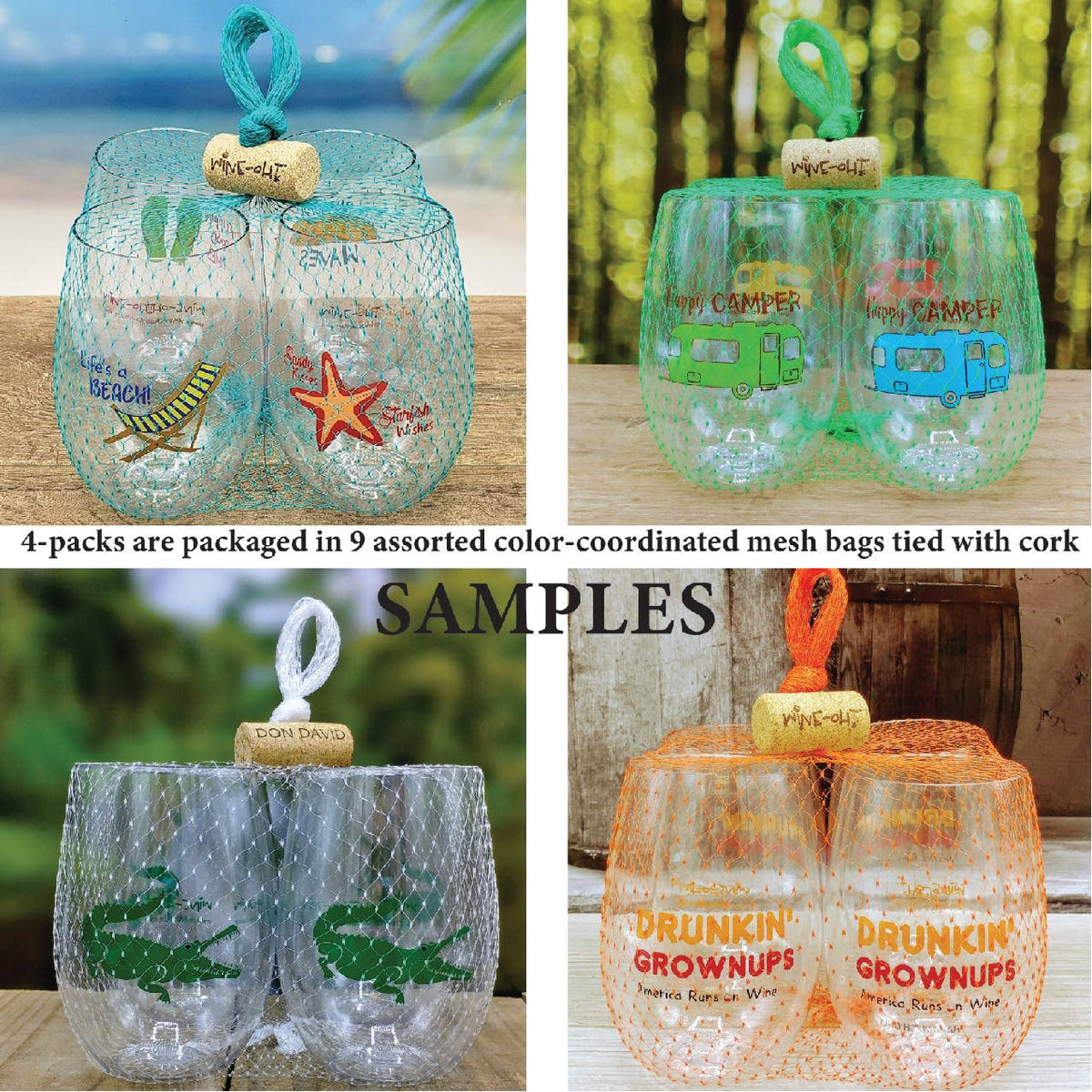 FLEUR DE LIS Unbreakable TRITAN Plastic Wine Glasses