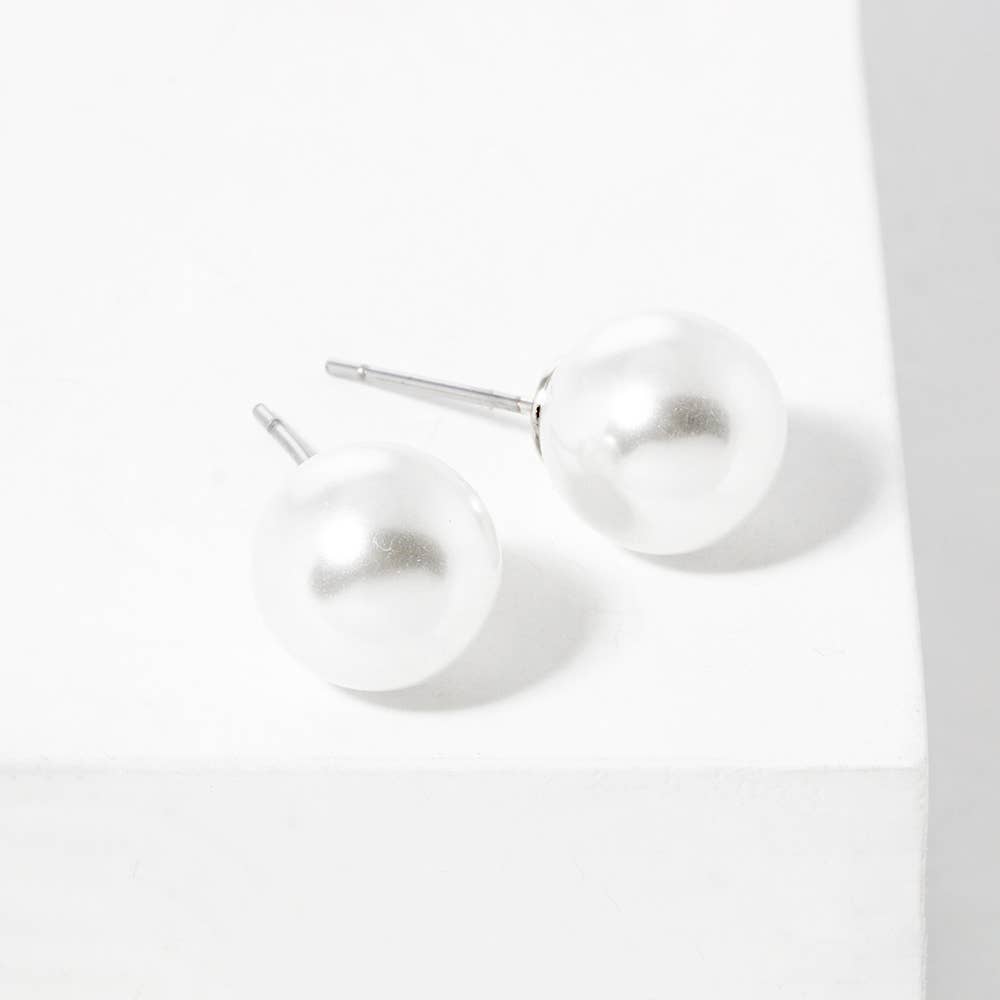 Pearl stud earrings