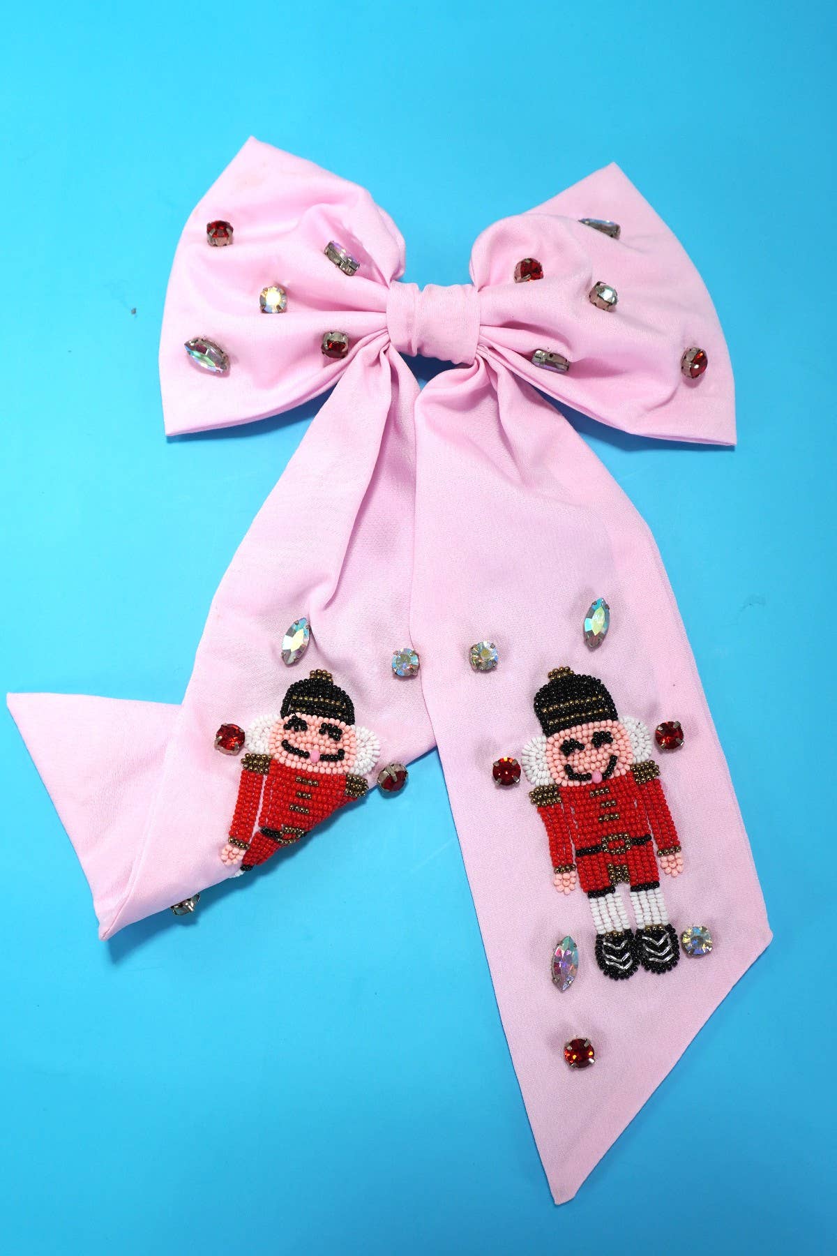 Nutcracker beaded hair clip
