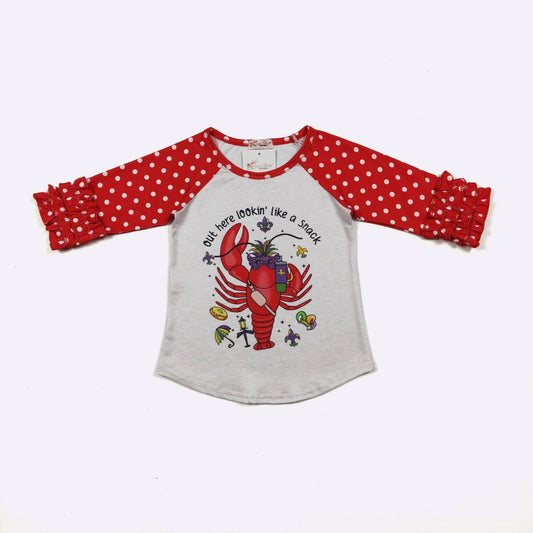 Crawfish Snack Girls Raglan