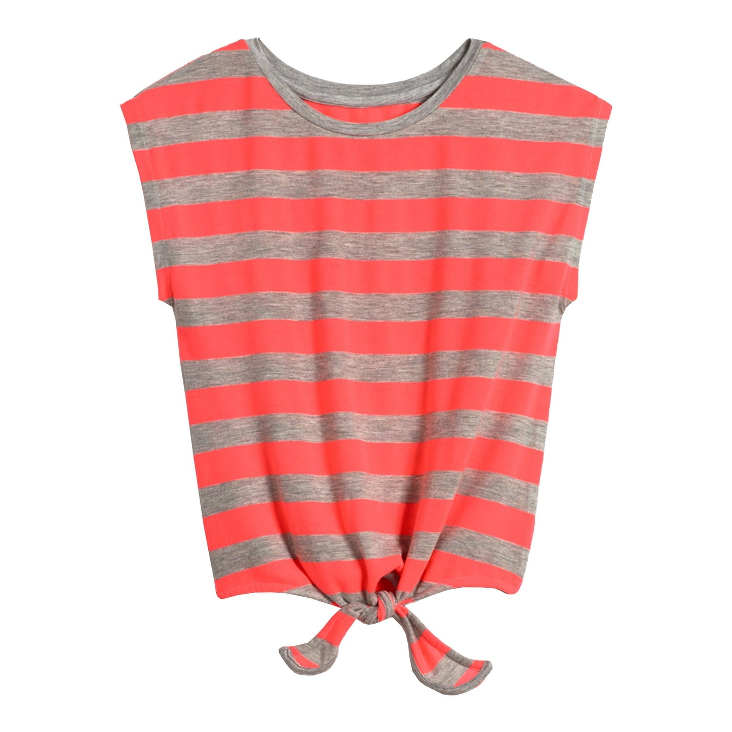 Stripe Tie Front Tee