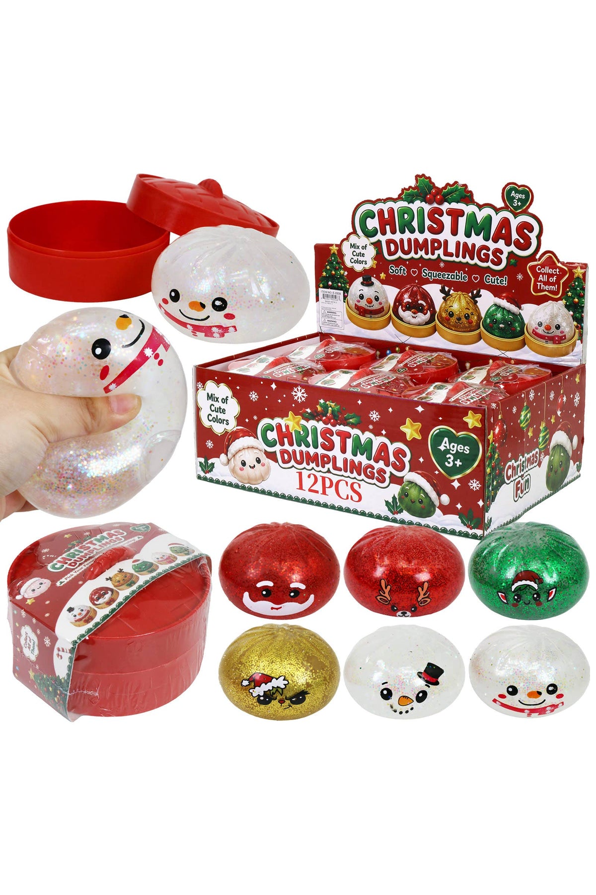 Christmas Variety Bao Bun Dumpling Squishy