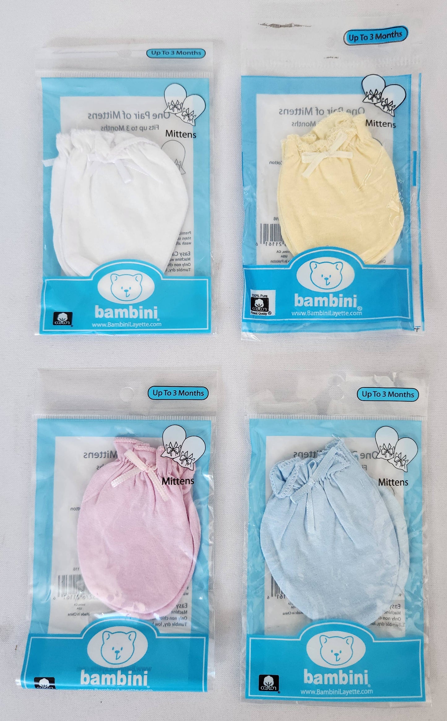 Pastel Cotton Jersey Infant Mittens