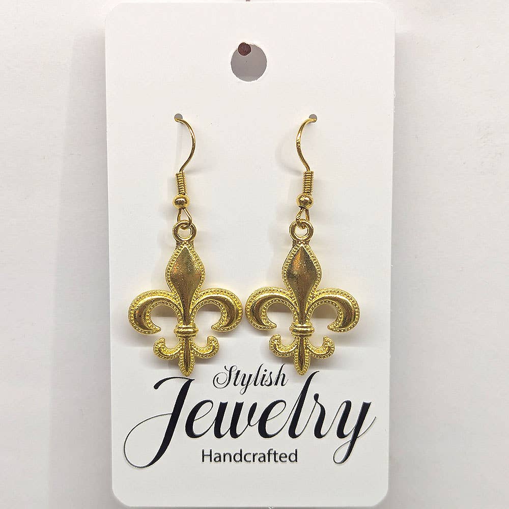 Gold Fleur-de-lis Earrings