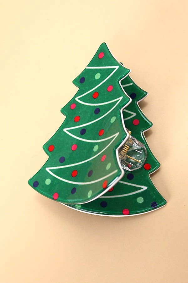 CHRISTMAS SANTA HAIR CLAW CLIPS