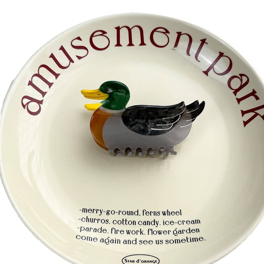 JUMBO MALLARD DUCK HAIR CLAW CLIPS