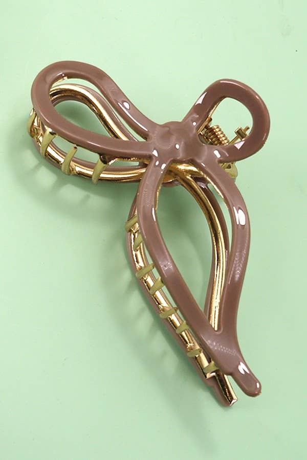 JUMBO CELLULOSE CASTING BOW HAIR CLAW CLIP