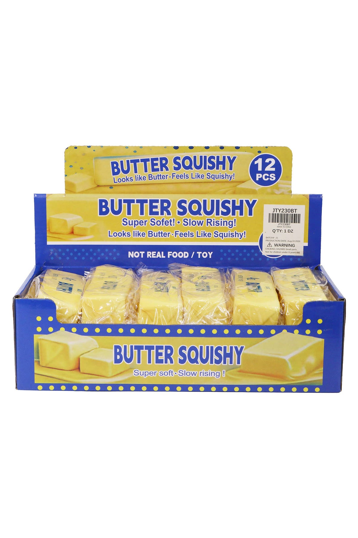Yellow Butter Soft Slow Rising Foam Scented Squishy - 5 Inch