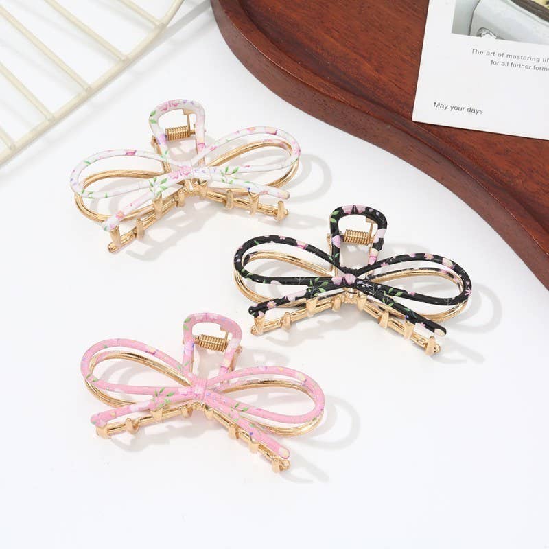 Botanical Floral Coquette Clip Hair Claw Clip