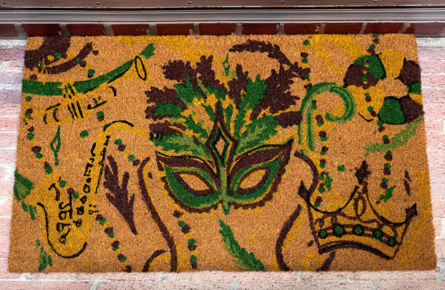 Door Mat - Mardi Gras Mask