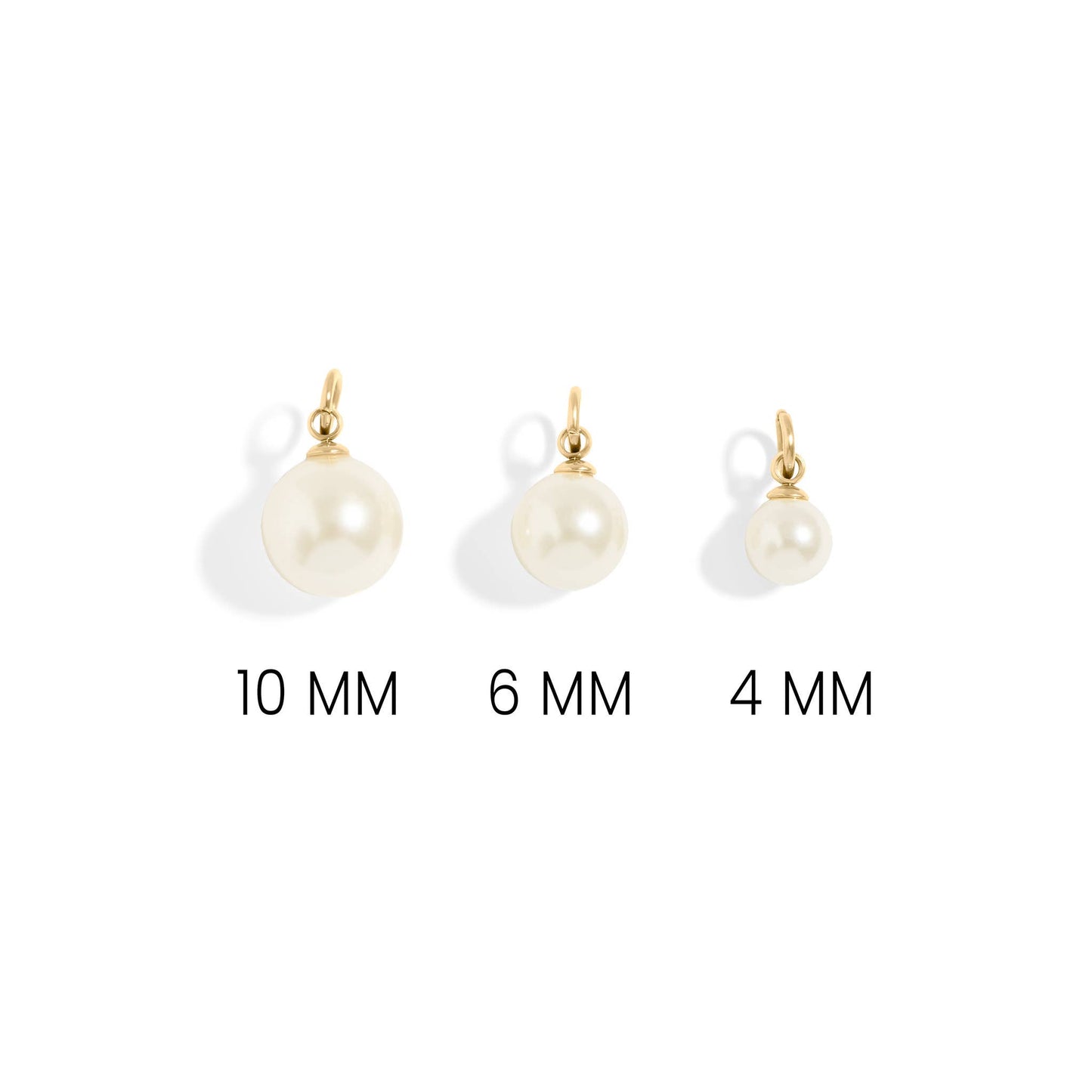 8mm Glass Pearl Charms
