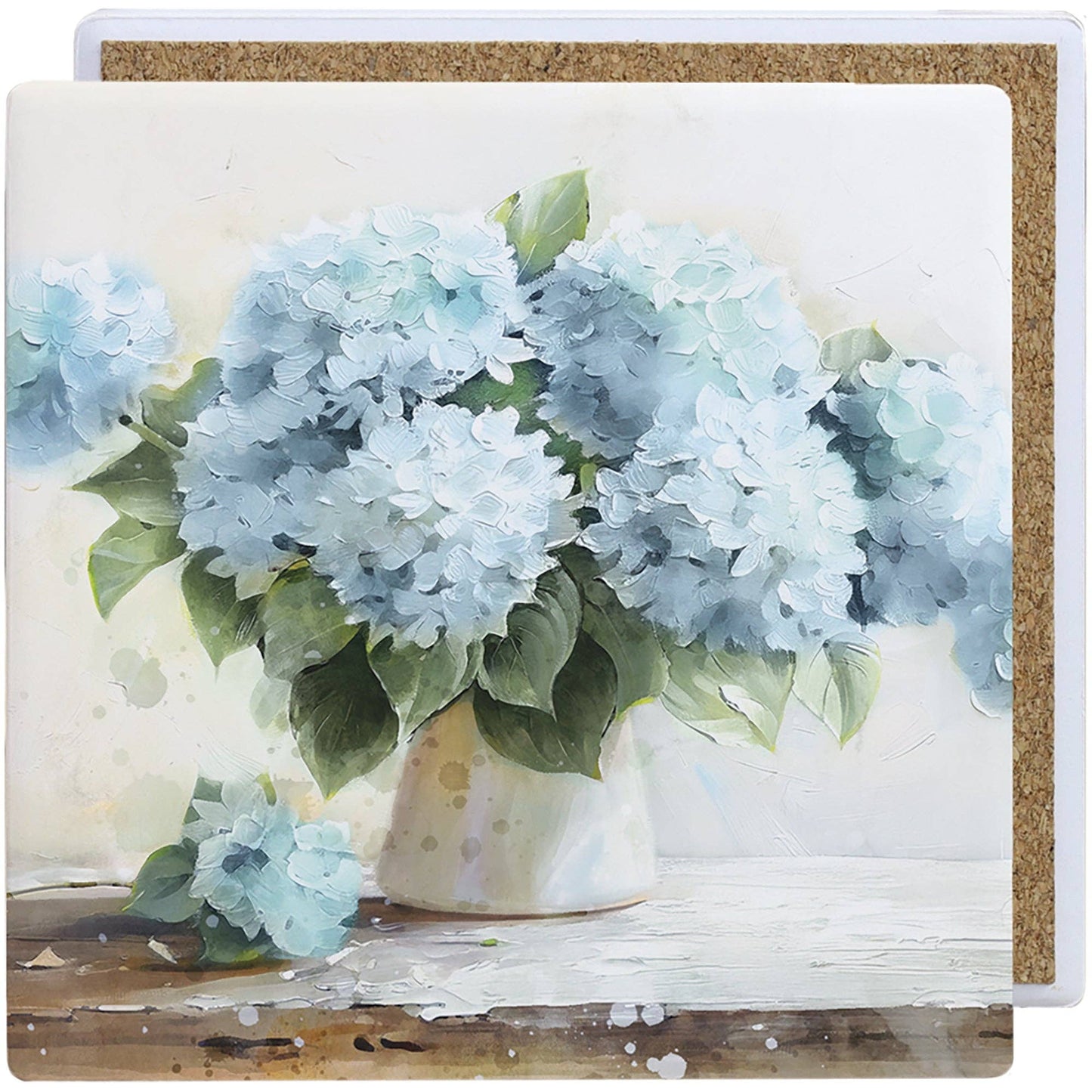 Hydrangea Vase - Ceramic Coaster Square