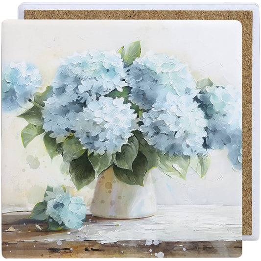 Hydrangea Vase - Ceramic Coaster Square