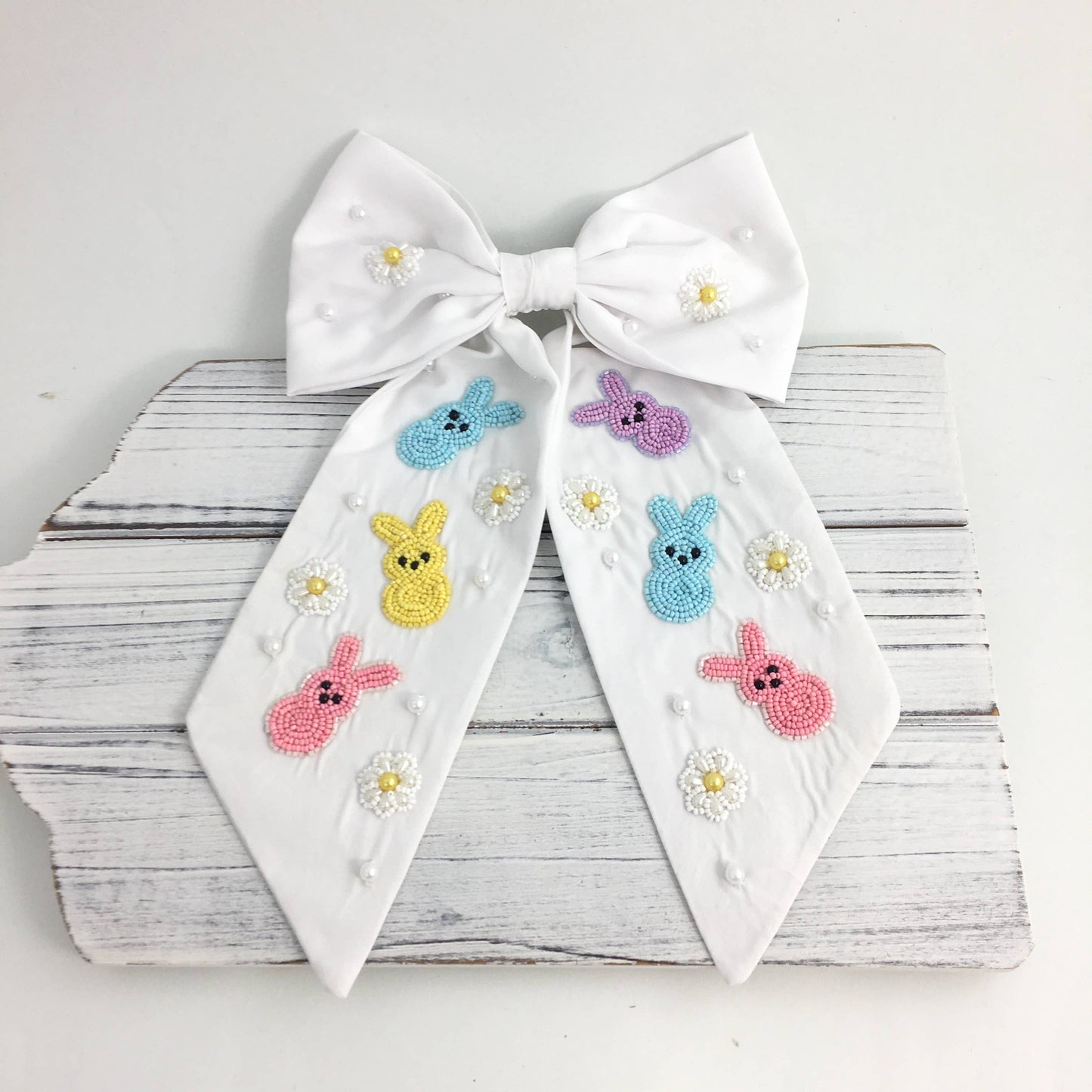 Pastel Easter bunny hair bows 