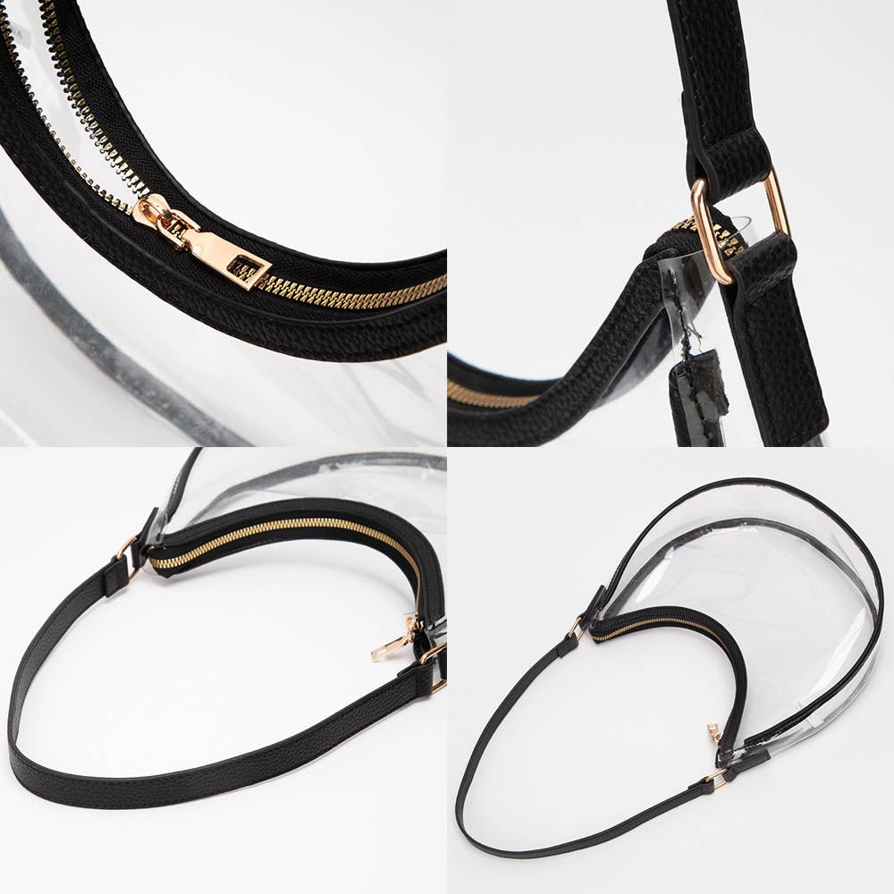 Transparent Shoulder Hobo Bag