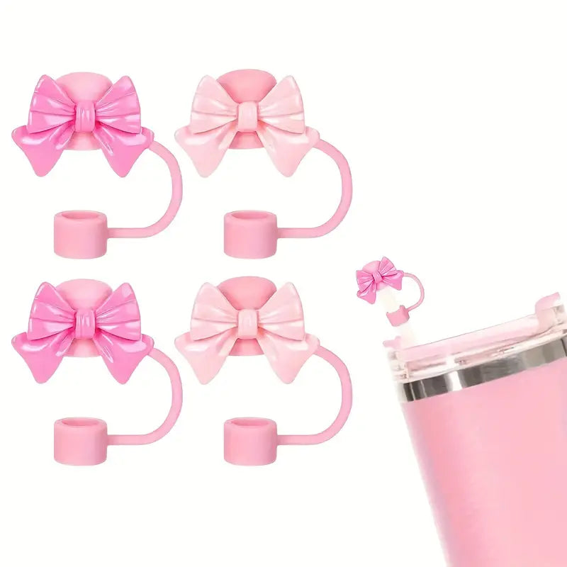 Silicone Bow Straw Toppers